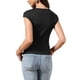 thumbnail image 3 of Camisetas de manga corta INSPIRE CHIC para mujeres, elegantes y casuales, cuello redondo, ajuste slim, talla XS, color negro, 3 of 6