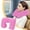 Pink, variant on 5Pcs U-Shaped Inflatable Travel Neck Pillow, Flocked Fabric Air Pillow ,Compact Travel Pillows for Airplanes Travel Light Inflatable Neck Pillow Support Head Neck and Lumbar for Traveling ,Home