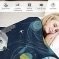 thumbnail image 3 of Shangniulu Flannel blanket, space sloth print cover blanket, soft and warm, suitable for children's sofa bed 50 inches x 60 inches, 3 of 6