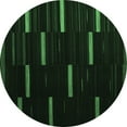 thumbnail image 1 of Ahgly Company Indoor Round Abstract Emerald Green Contemporary Area Rugs, 4' Round, 1 of 4