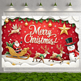 thumbnail image 4 of Decorative Design Merry Christmas Polyester Material Party Backdrop Festive Decoration With Santa For Holiday Celebration Indoor Decoration Christmas Party, 4 of 9