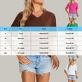 thumbnail image 3 of ZQUUVOU Women's Cotton T-Shirts Solid Color Summer Short Sleeve V-Neck Top(Khaki,S), 3 of 4