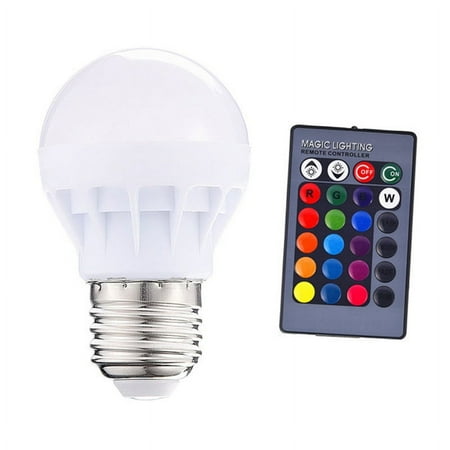 

Ruanlalo 1 Set LED Light Bulb Dimmable Multiple Lighting Modes High Brightness Memory Function Energy-saving Decorative Universal RGB Color Party Lamp Bulb with Remote Control Set for Home White 3W