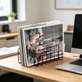 thumbnail image 5 of Letter SorterOrganizer for Desk, Premium Plated Metal Mail Holder, 3-Slot Ultra-Stable Non-Wobbling Desktop Organizer for Envelopes, Documents, Palettes, 5 of 7