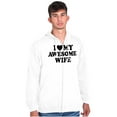 thumbnail image 5 of I Love My Awesome Wife Cute Husband Zip Hoodie Sweatshirt Men Brisco Brands L, 5 of 6