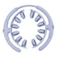 thumbnail image 2 of Rodillo masajeador para piernas con 12 ruedas, compacto, ligero y ajustable. Azul, 2 of 8