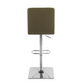 thumbnail image 2 of CorLiving Quinn Modern Fabric Upholstered Adjustable Height Barstools Set of 2 - Swivel Bar Stools with Back, Perfect Kitchen Stools for Island, Bar Chairs & Counter Height Stools, 2 of 9