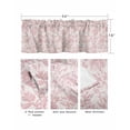 thumbnail image 3 of Farmhouse Pink Curtain Valance for Windows/Living Room/Kitchen/Bathroom/Café, Short Rod Pocket Tier Curtain Window Treatment Panel Vintage Flower Leaf Botanical Plant Topper Curtain 54''x18'', 3 of 6