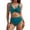 26#Dark Green, variant on Women High Waisted Bikini Sets V Neck Cross Twist Front Two Piece Swimsuit Tummy Control Bathing Suit Army Green S