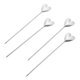 thumbnail image 3 of GOOHOCHY 4 unids Selecciones en forma de corazón Picks de acero inoxidable Fruit Sticks Fruit Forks (plata), 3 of 7