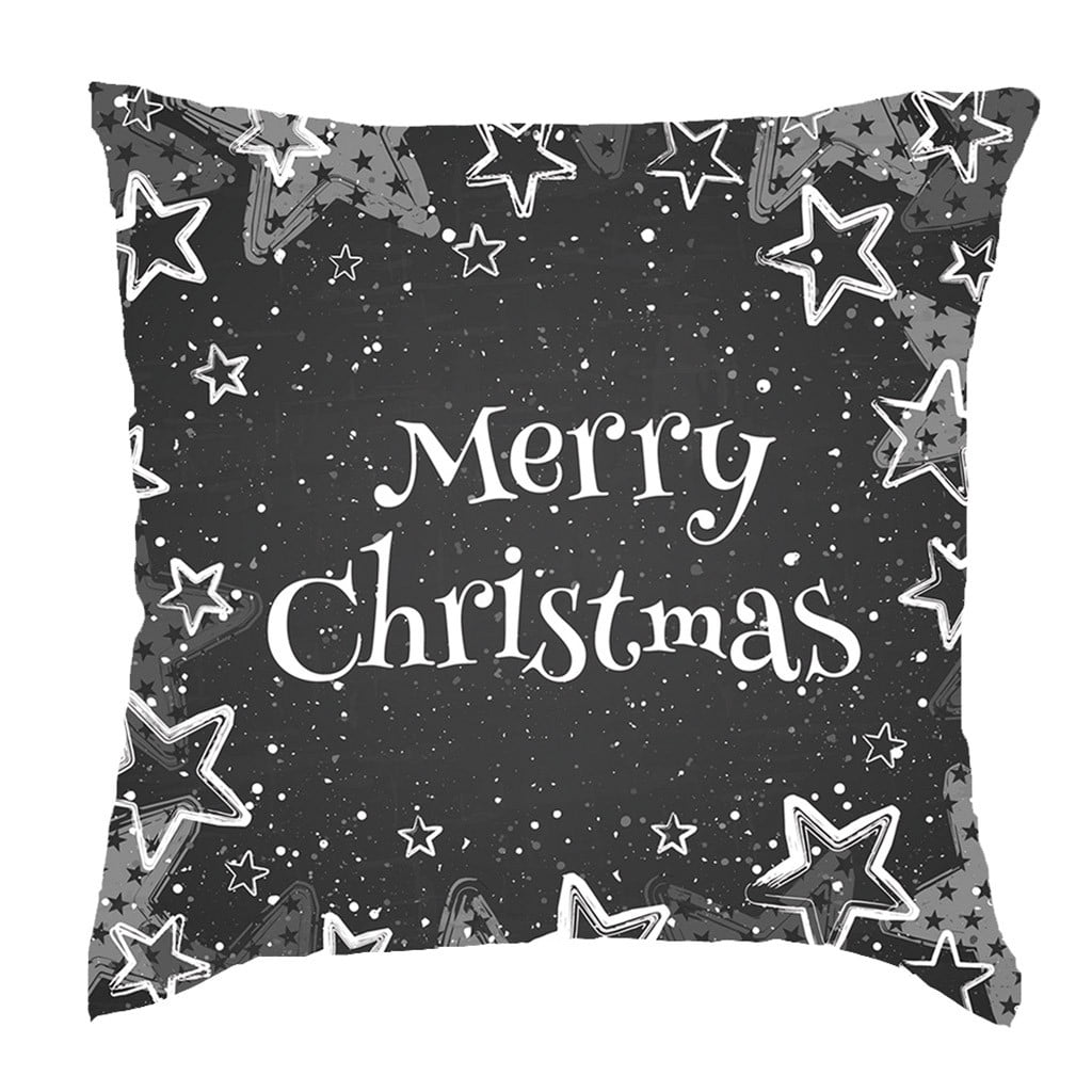 Kinds Of Merry Christmas Short Plush Pillowcase Sofa Pad Set Fashion 18x18 Inch 