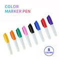 thumbnail image 2 of 8 Pcs Mini Dry Erase Markers Mini Whiteboard Plastic Markers with Clip Caps Low Odor Fine Tip Pens for Nurse Badge Office Home Supplies colorful 3.4 In, 2 of 5