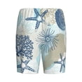 thumbnail image 2 of Lsque Algae Corals and Seashells Mens Sleep Pajama Shorts,Short Pajama Pants, Cotton Ultra-Soft Knit-Large, 2 of 9