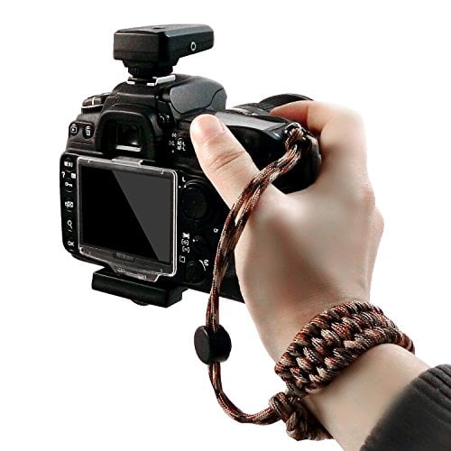 and Other Stuff Techion Braided 550 Paracord Adjustable Camera Wrist Strap/Bracelet for Cameras Binoculars
