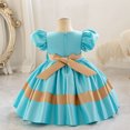 thumbnail image 6 of NAISIBABY Girls Princess Dress, Wedding Birthday Pageant Dress Cute Bow Bubble Sleeve Prom Maxi Dress Green 1T, 6 of 6