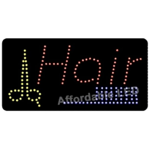 Affordable LED L7206 12 H x 24 L. Cheveux Ciseaux-Peigne LED Signe