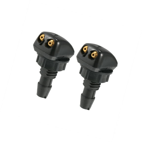 Motoforti 2 Pcs Universal Windshield Washer Nozzle Windshield Sprayer Nozzle Black