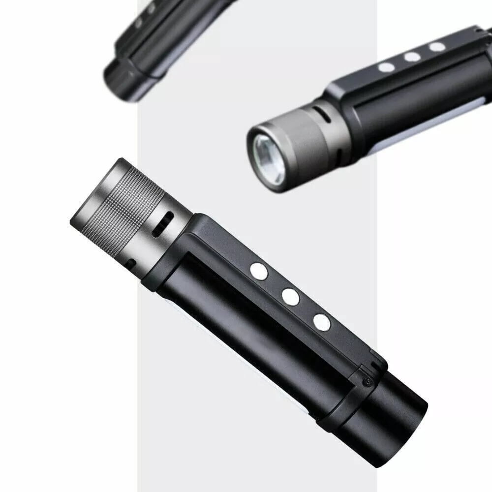 Outdoor Rechargeable LED Flashlight 6 in 1, Ultra Bright 1000 Lumens, Waterproof Rechargeable Torch for Camping Zoomable, Magnetic Base, Type-C Charging, 240m ultra-long Irradiation Distance