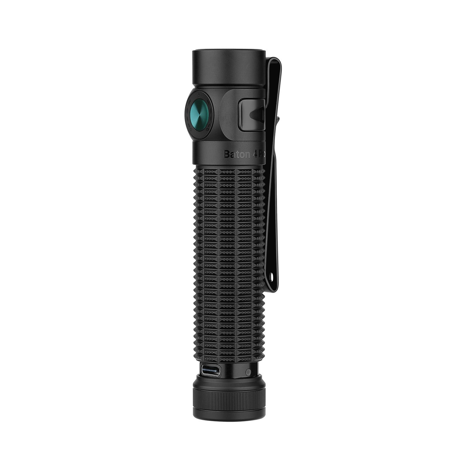 Olight Baton 4 Pro Dual Switch Compact Flashlight, 1600 Lumens, 200 Meters (Matte Black CW)