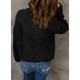 thumbnail image 2 of Womens Sweaters Long Sleeve 1/4 Zip Pullover Polo V Neck Dressy Casual Tops, 2 of 4