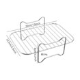 thumbnail image 1 of Parrilla de acero inoxidable de doble capa 201, accesorios para freidora de aire, parrilla rectangular para barbacoa, 1 of 6