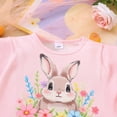 thumbnail image 6 of Kaprioy My First Easter Baby Girl Outfit Girls Clothes Easter Dress Rabbit Print Skirt Toddler Girl Outfit Set, 6 of 7