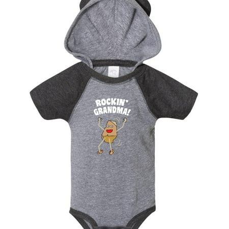 

Inktastic Rockin Grandma White Text Gift Baby Girl Bodysuit