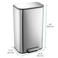 thumbnail image 3 of EastVita Kitchen Trash Can, 8 Gallon Stainless Steel Garbage Can, Step On Trash Can with Quiet Close Lid & Inner Bucket for Kitchen Office (30 Liter), 3 of 7