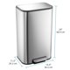 thumbnail image 3 of 8-gallon kitchen trash can: stainless steel, step-on con quiet-close lid y inner bucket para kitchen & oficina (30 liters), 3 of 7