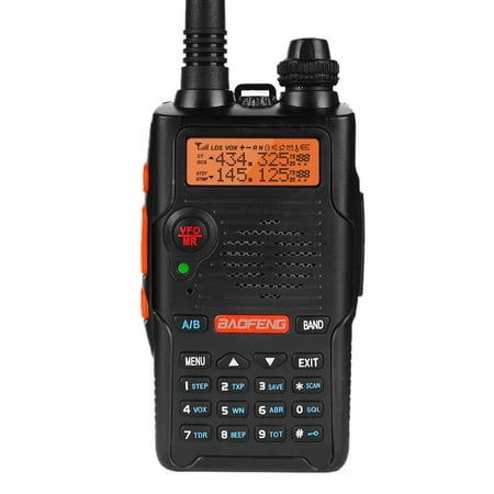 Baofeng UV-5R EX 5W Dual Band Two Way Radio Long Range (Upgraded Version of Baofeng UV-5R) Rechargeable Walkie Talkies Squelch Ham Radio with Earpiece + Desktop