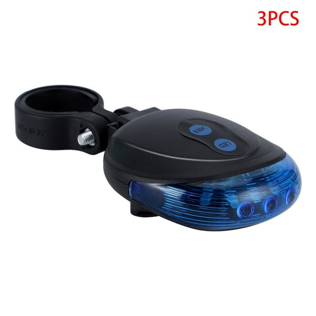 3 Pieces Light Bike LED Tail Lamp Adjustable Bicycle Warning Night Light Cycling Rear Flash Lamp Type 2