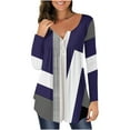 thumbnail image 2 of zanvin Hauts pour Femmes, Mode Imprimée Décontractée Col en V Manches Longues T-Shirt Ample Blouse, 2 of 5
