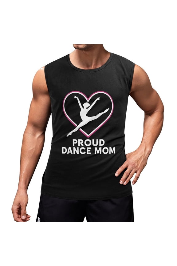 Proud Dance Mom Hustle Men's Tank Top Muscle Workout Gym Sleeveless T-Shirt Large