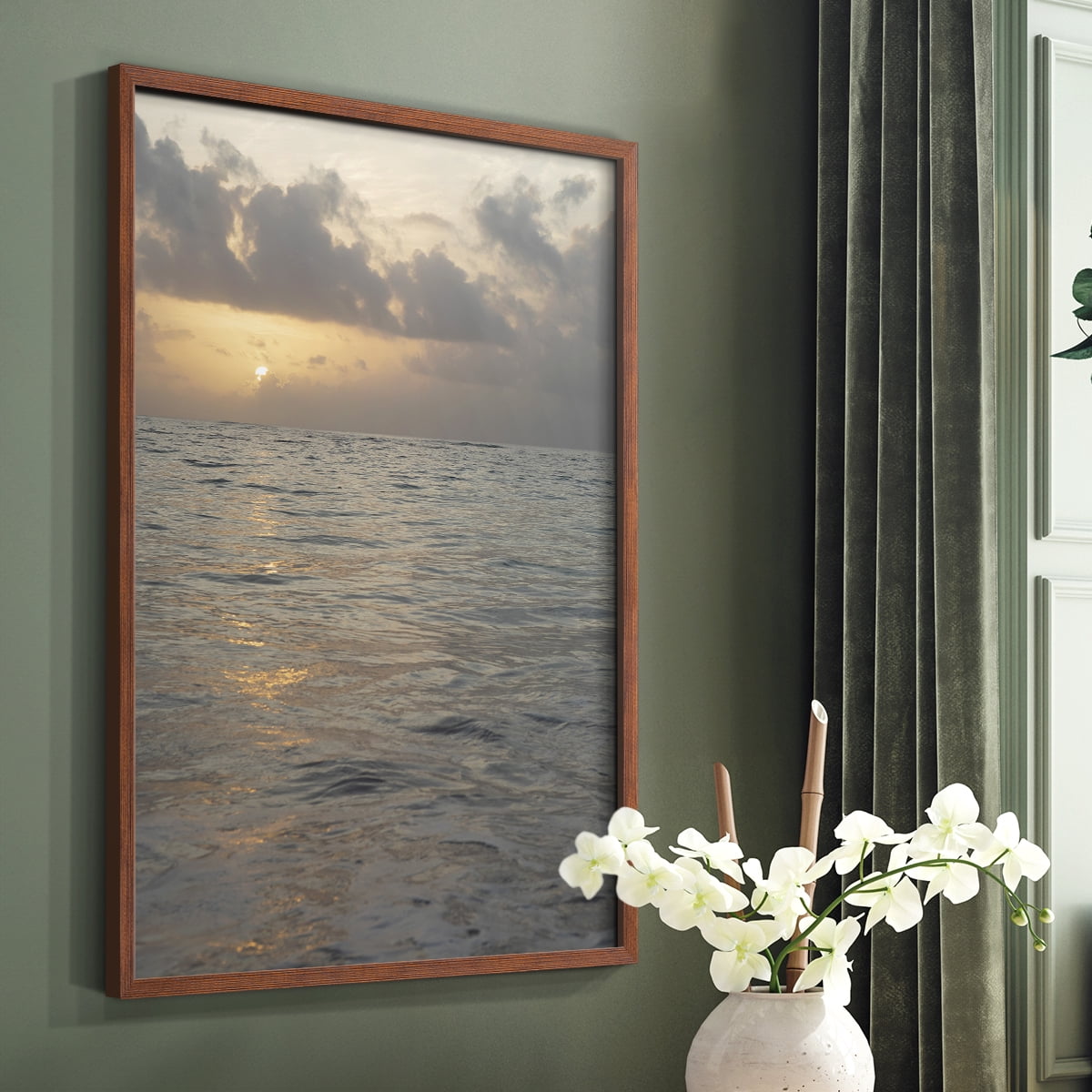 Matisse MDCCCXXVII Framed Print in Brown Solid Wood 22 x 28 Framed Print