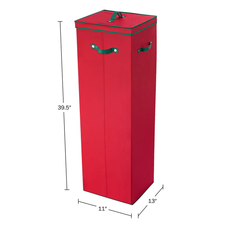 40 in. Tall Wrapping Paper Storage Box in Red 