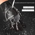 thumbnail image 3 of Guantes de equitación de invierno para hombres y mujeres, dedos expuestos y terciopelo, cálidos, impermeables, para vehículos eléctricos, pesca, para llevar, para jinetes, fugas, dos dedos, 3 of 5