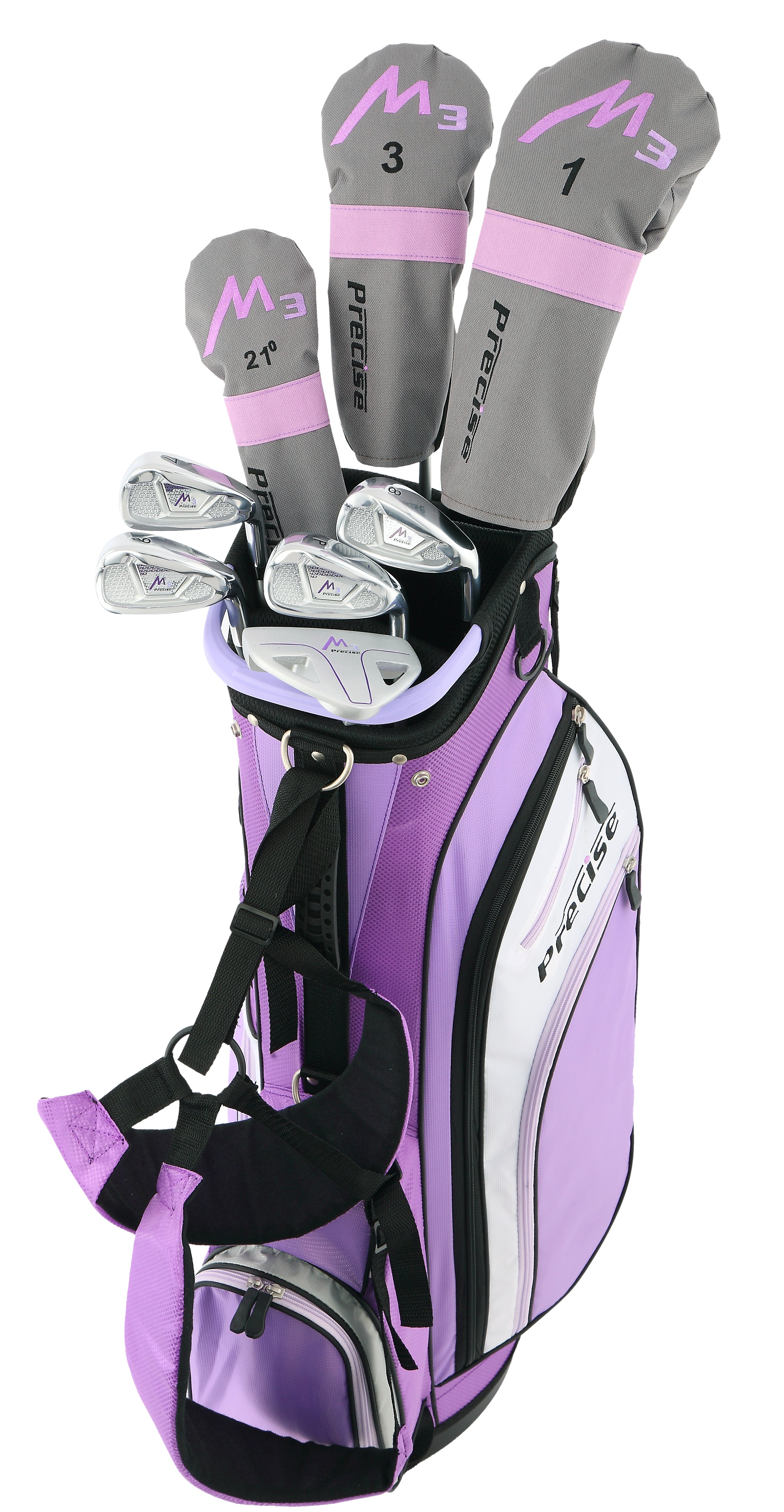 Precise M3 Ladies 13 Piece Right Hand Golf Club Set 2 Color Options