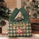 thumbnail image 4 of Bolsa de regalo navideña de lona | Bolsa de mano con asa resistente | Bolsa para envolver regalos navideños en rojo y verde | Bolsa reutilizable de tela para dulces navideños | Almacenamiento de, 4 of 6