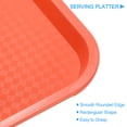 thumbnail image 3 of Bandejas de Plástico para Comida Rápida A Granel Bandejas de Servicio Rectangulares de 10" X 14" para Cafetería Restaurante Fiestas y Cocina (Naranja), 3 of 6