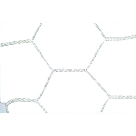 CHAMPRO Braided Soccer Goal Net with Hexagon Pattern, 4mm, Pair, White