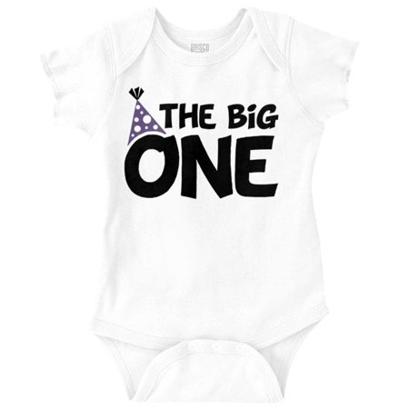 

Big One Happy 1st Birthday Romper Boys or Girls Infant Baby Brisco Brands NB