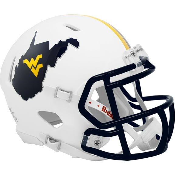 West Virginia Mountaineers White Country Roads Riddell NCAA Speed Mini Helmet