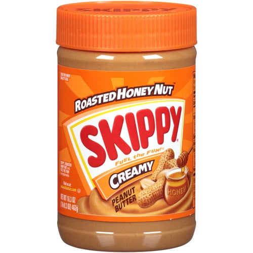 SKIPPY Peanut Butter Creamy Roasted Honey Nut Spread, 7 g Protein Per Serving,  16.3 oz Jar