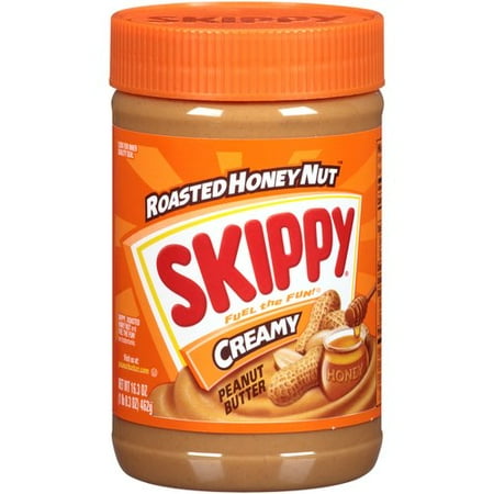SKIPPY Peanut Butter Creamy Roasted Honey Nut Spread, 7 g Protein Per Serving, 16.3 oz Jar