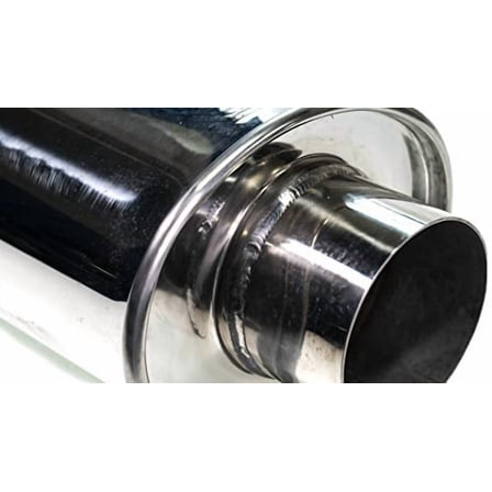 G3C21120LSquirrelly SilentMAX Stainless Steel Mini Muffler Resonator 2.5" Inlet/Outlet