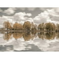 thumbnail image 3 of Frank, Assaf 24x19 Black Modern Framed Museum Art Print Titled - Trees along the lake, 3 of 5