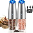 thumbnail image 2 of axGear Electric Salt and Pepper Grinder Set of 2 USB Rechargeable Durable Modern Style, 2 of 9