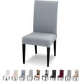 thumbnail image 1 of GHSDFBB Dining Chair Covers Set of 6 Stretch Chair Covers for Dining Room Washable Removable Dining Chair Protector Decoration Chair Slipcover for Kitchen Dining Room,Smoky Gray, 1 of 6