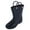 Black, variant on CTM Kids' Solid Color Waterproof Rainboots with Handles