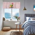 thumbnail image 6 of Window Valance for Kitchen,Summer Coconut Flower Rod Pocket Curtain Valances Short Curtains Drapes Panel,Vintage Pink Stripe Ocean Conch Window Treatment Topper for Living Room Bathroom Bedroom Home, 6 of 9